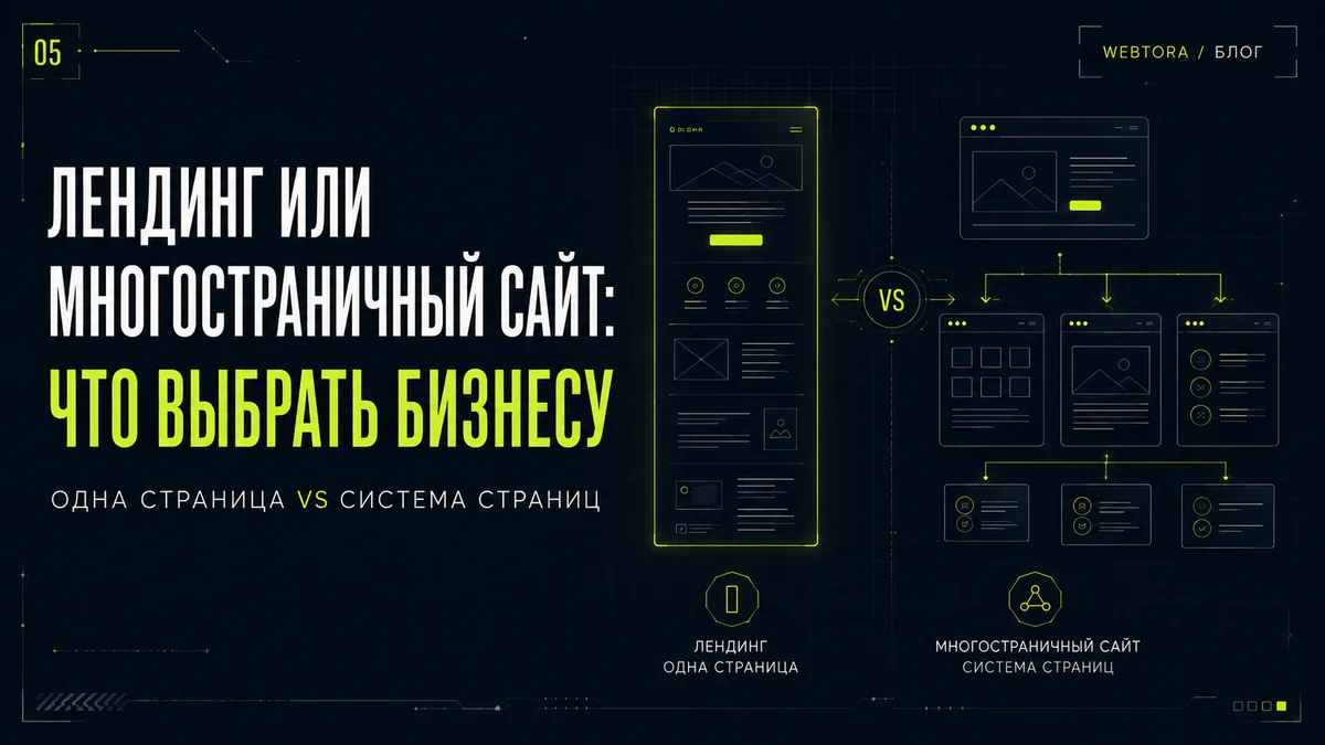 Лендинг или многостраничный сайт: что выбрать бизнесу