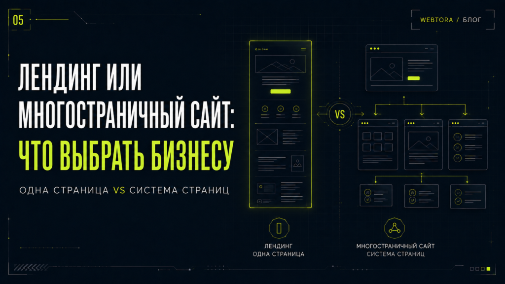 Лендинг или многостраничный сайт: что выбрать бизнесу